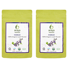 아라야 USDA 유기농 인증 천연 내추럴 퀸즈 헤나, 2개, 인디고