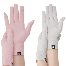 지플릭스 여성 논슬립 자외선차단 운전 등산 장갑 1+1 세트, 핑크+그레이, 1개