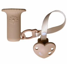 티지엠 데이지 티딩 러스크 홀더 유아용 치발기, 러스크 홀더 + 하트 홀더 + 케이스, 탠브라운, 1세트