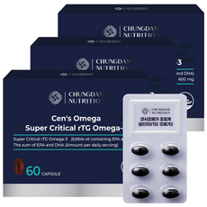 Cen's超臨界rTG Omega-3膠囊, 60顆, 3盒