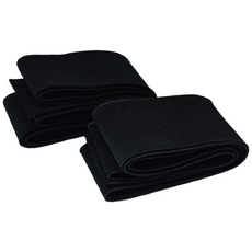 부자재마켓 이중직 고무밴드 50mm/허리밴드/검정/2개, 1세트, 블랙