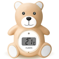 휴비딕 디지털 탕온도계 꼬마곰 HBT-1 아기 목욕물 신생아 실내 온도 G, 베이지