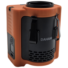 다함 kc인증 무선 휴대용 허리 선풍기 10000mAh 초강력 벨트 바디 야구장 캠핑 야외 핸디 22시간, 오렌지