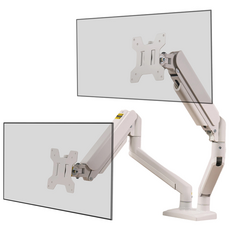 디오니시아 자세 플랙스 듀얼 모니터암 거치대 암타입 DT-02, 1개, 화이트