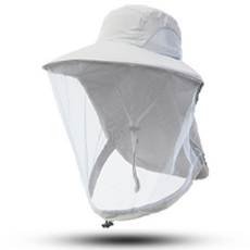 선빛 레이브 사파리 모자 방충 모기 퇴치 등산 낚시 캠핑 차단 농모 벌초, 그레이