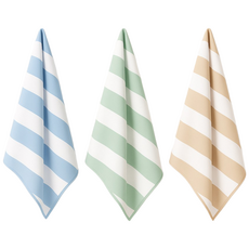 카르닉 스트라이프 건식 스포츠타올 드라이 타월, 1세트, 스카이블루+메론