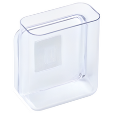 Ju and Ji 黏貼式迷你口袋收納盒 小型, 透明, 4個