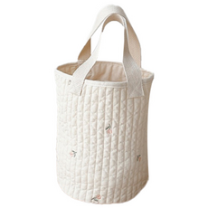 鬱金香刺繡孩童車用收納袋 S號, 象牙白, 1入