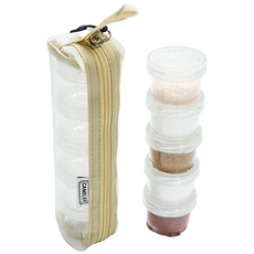 캠블러 캠핑 양념통 5P 세트 조미료 소스 통 파우치 포함, 캠핑 양념통 세트 5pc (메시파우치 포함), 1개, 베이지