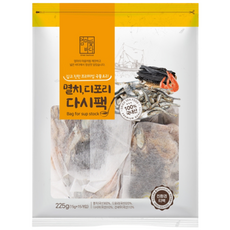 엄마애바다 국내산100% 멸치 디포리 다시팩 육수 다시 15개입 생분해티백 사용, 225g, 1개, 멸치디포리다시팩 225g