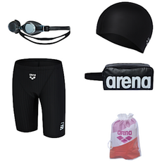 아레나 남성 실내 4부 수영복 세트 _ A5BM1PM11 BLK SET