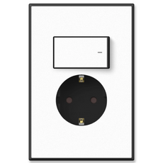 틸인스 Ti2 무광 블랙화이트 스위치부 콘센트 국산 아크릴타입, 1개