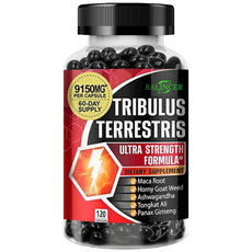 Tribulus Terrestris 추출물 - 에너지 성능 기분 개선 호르몬 균형을 위한 최대 효능 테스토스테론 부스터 및 에스트로겐 차단제 지원 - 120 캡슐, 120캡슐-3병, 120정