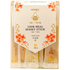 -23.5 꿀스틱 15개입 아카시아 야생화 밤 잡화꿀 답례품꿀 결혼식 돌잔치, 180g, 1개