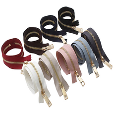 고급) NEW 5호골드메탈지퍼, 45cm 백아이보리, 1개