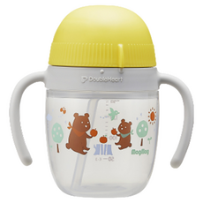 더블하트 마그마그 코롱 빨대컵, 옐로우, 1개