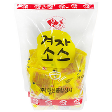 태산 맛미 겨자소스 3g 200포 6개 박스 / 하절기 냉장보관 요망, 600g
