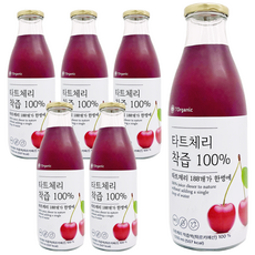 투오가닉 NFC 착즙 타트체리 주스 100% 착즙원액, 6개, 1L
