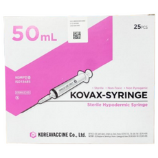 한국백신 일회용주사기 50cc 18g 1 1/2인치 1회용 피하수액용, 25개