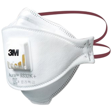 3M 방진마스크 9332K+ 접이식 방진 특급 마스크 10개 묶음, 1개