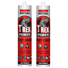 수달 티렉스 초강력 접착 실리콘 SOUDAL T-REX 흑색, 2개