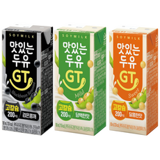 맛있는두유 GT 고칼슘 검은콩깨 담백한맛 달콤한맛 3가지맛, 190ml, 36개