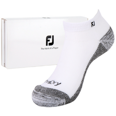 [FOOTJOY] 풋조이 정품 프로드라이 남성 골프양말 2족 선물패키지, 화이트 + 그레이, 1개