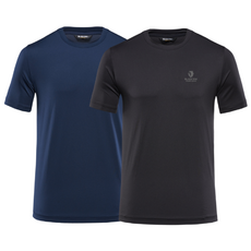 블랙야크 남녀공용 솔리드 반팔 라운드 티셔츠 2장 세트