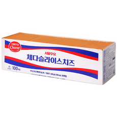 서울우유 체다 슬라이스 치즈 1.8kg 100매 업소용, 2개