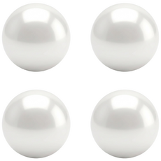 진주단추 8mm 터널형 진주알 진주콩, 1봉, 진주터널콩단추8mm(흰색15개)