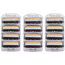 2025년 신형 5중 면도날 24입 대용량 세트 고급형 정밀날 질레트 호환용, 25년 신형 질레트 호환 5중 면도날, 혼합 색상, 3SET