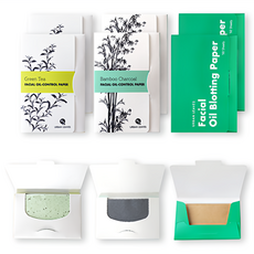 URBAN LEAVES 吸油面紙 綠茶 150入+木炭 150入+普通麻 150入, 1套