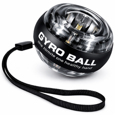COAPE 무소음 LED 자이로볼 손목운동 전완근운동 악력기, 1개, 투명