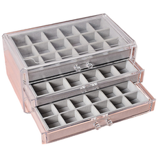 3層高級型美甲飾品收納盒 54格 ME_01_02, 單一顏色, 4個