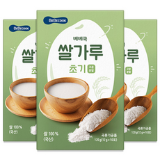 베베쿡 유기농 쌀가루 초기 10p, 120g, 3개