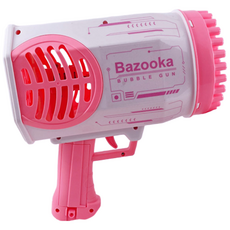 69개 대용량 버블 바주카 게틀링 버블건 여아 남아 단체 장난감 선물, 핑크, 1개