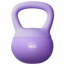 스포츠 소프트 실리카겔 케틀벨, 1개, 4kg, 퍼플
