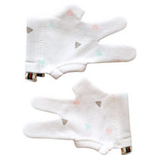 손가락 빨기 방지 손빨기 방지 장갑 힐링썸 친환경 오가닉 장갑 6~36개월이상, M, 검지중지 마쉬멜로우, 1세트