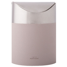 팬톤 스텐레스 가죽 화장대 휴지통, 쿨그레이, 1개