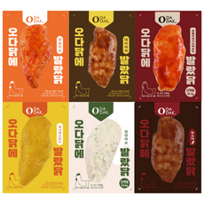 오다닭에 발랐닭 소스 닭가슴살 6종 골라담기 냉동 스팀, 50개, 130g