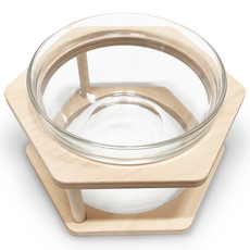 HEALING TIME PET 原木水碗寵物餐桌 1口 大型 NH-3151, 1個, 混合顏色