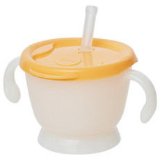 SKAKA 舒咔咔 孩童學習吸管杯, 橘色, 150ml, 1個