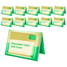 [엠브리즈] 물에녹는 1회용 변기커버 100매 휴대용 위생 시트 비데 10개, 화이트 10매입