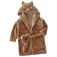 Starbean 兒童動物連帽肩帶浴袍 No. 150, 棕色, 1件
