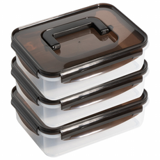 나누담 클래식 손잡이 음식보관 밀폐용기 반찬통 1.5L, 3개, 단품