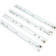 가구 서랍용 백색 철레일 좌우측 세트 레일교체, 1개, 백색레일 450mm 1쌍(서랍1개)