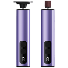 SmartGo 2in1 무선 충전식 전동 발각질제거기 다용도 발 뒤꿈치 발바닥 굳은살제거 C-type, 퍼플