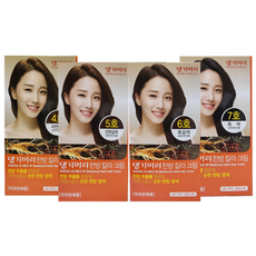 해호 댕기머리 한방칼라크림 염색약, 5호 진한갈색, 6개