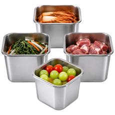 다용도 스테인리스 대용량 밀폐용기 보온도시락 냉장고 반찬통, 900ML+1500ML+2200ML+3000ML, 1개 900ML+1500ML+2200ML+3000ML, 1개