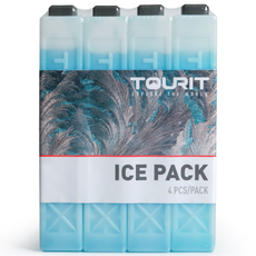 TOURIT 다회용 보온보냉 하드케이스 아이스팩 4개입, 4개, 1세트